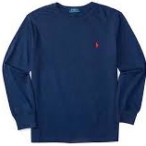 Polo by Ralph Lauren Classic Fit Long Sleeve T-Shirt Navy Blue Size XL